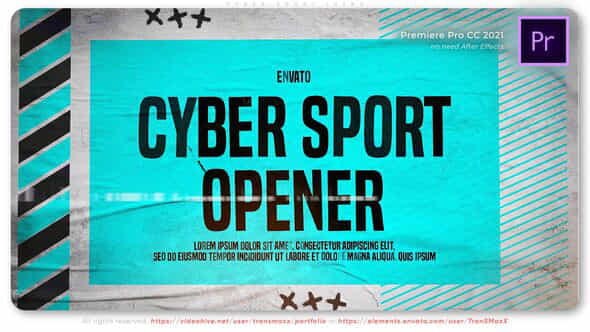 Cyber Sport Intro - VideoHive 43225668