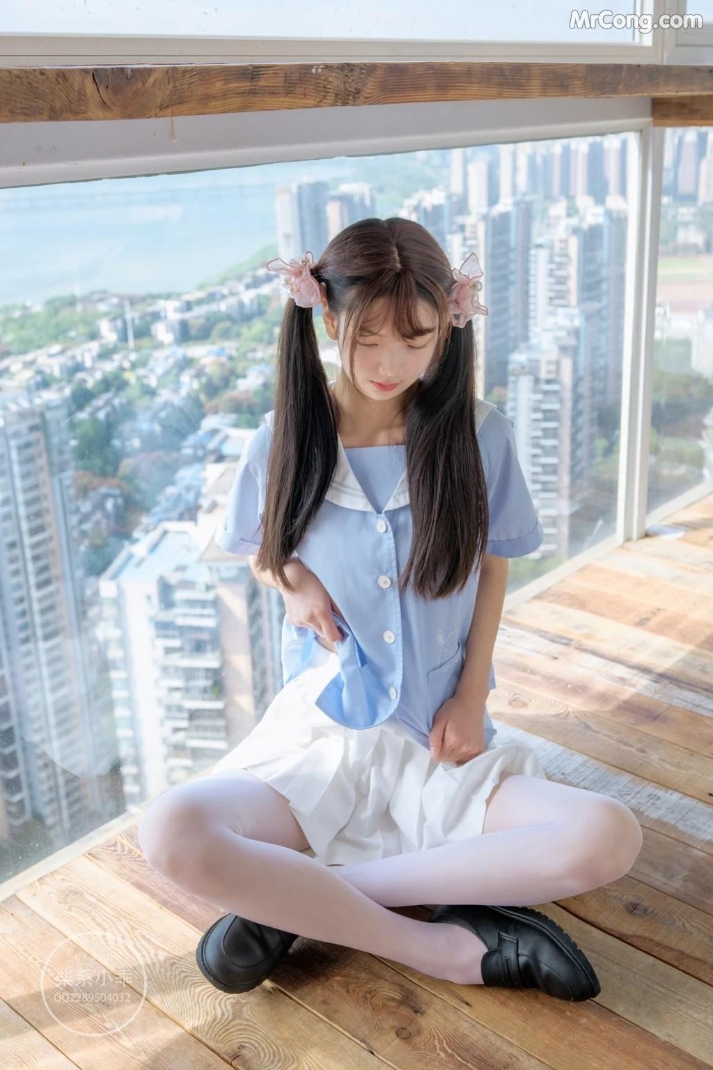 Coser@稚乖画册 Vol.001: 晴空01 白丝双马尾JK (79 photos)(40)
