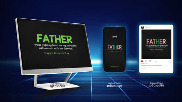 Fathers Day Text - VideoHive 45846827