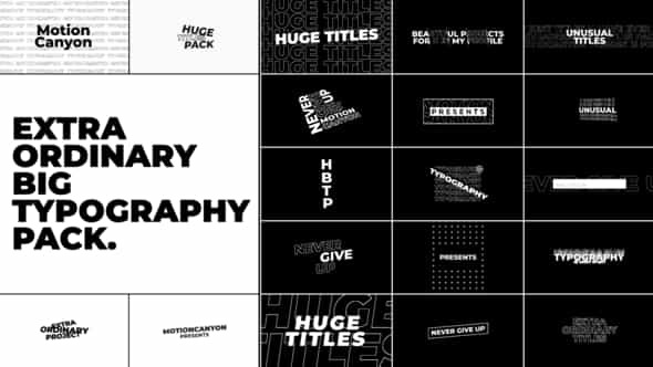 Extraordinary Big Typography. - VideoHive 33792430