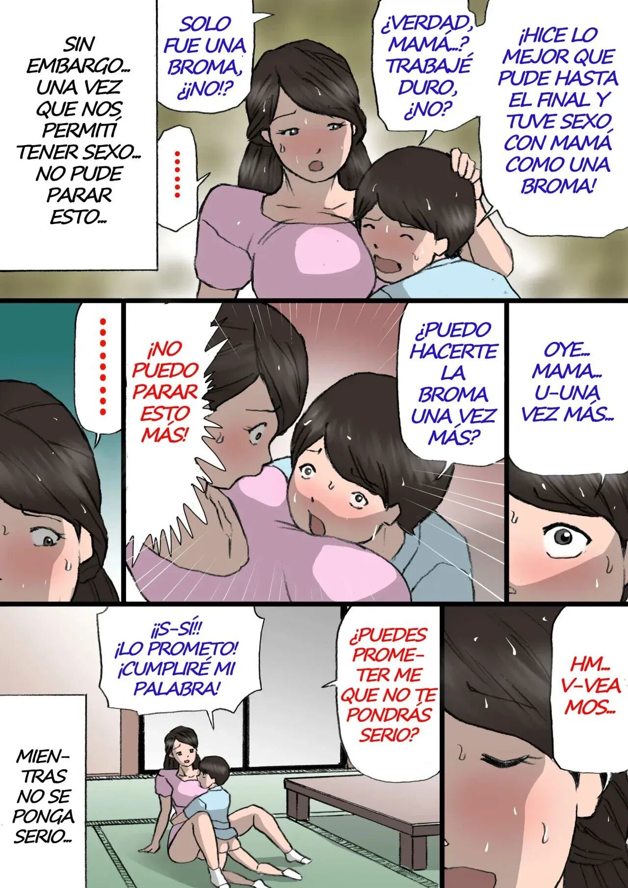 [Shiki Hanana] Okaa-san wa Itazura Musuko o Okorenai [Spanish] [Xavit0_0]