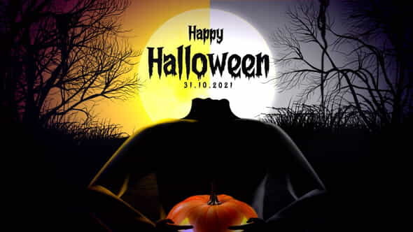 Pumpkin Head Halloween Intro - VideoHive 34061963
