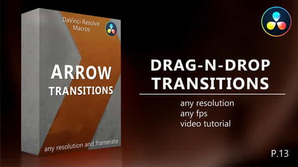 Arrow Transitions for DaVinci Resolve - VideoHive 33442660