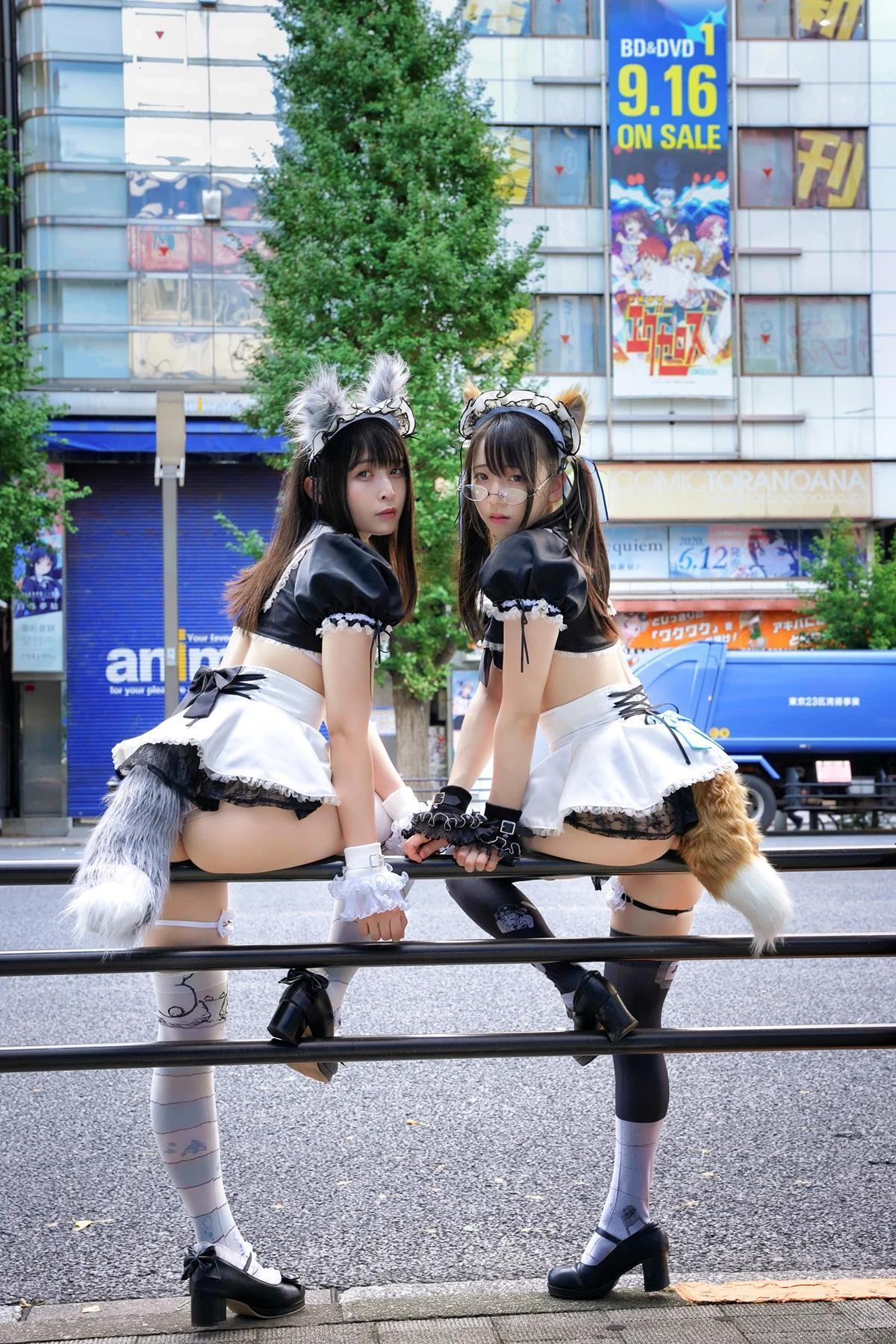 Sui Utatane うたたね翠, Mizuna Shione 水那しおね, 写真集 「野生のメイドがあらわれた！」 Set.02(9)