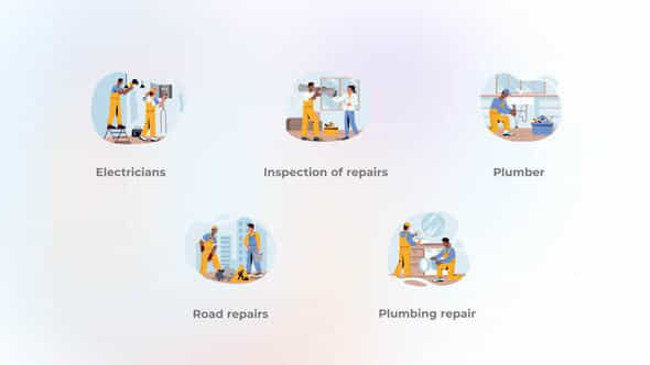 Home Repair Work Construction Works - VideoHive 49625072