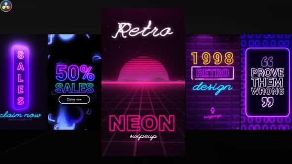 Neon Instagram Stories - VideoHive 33256700