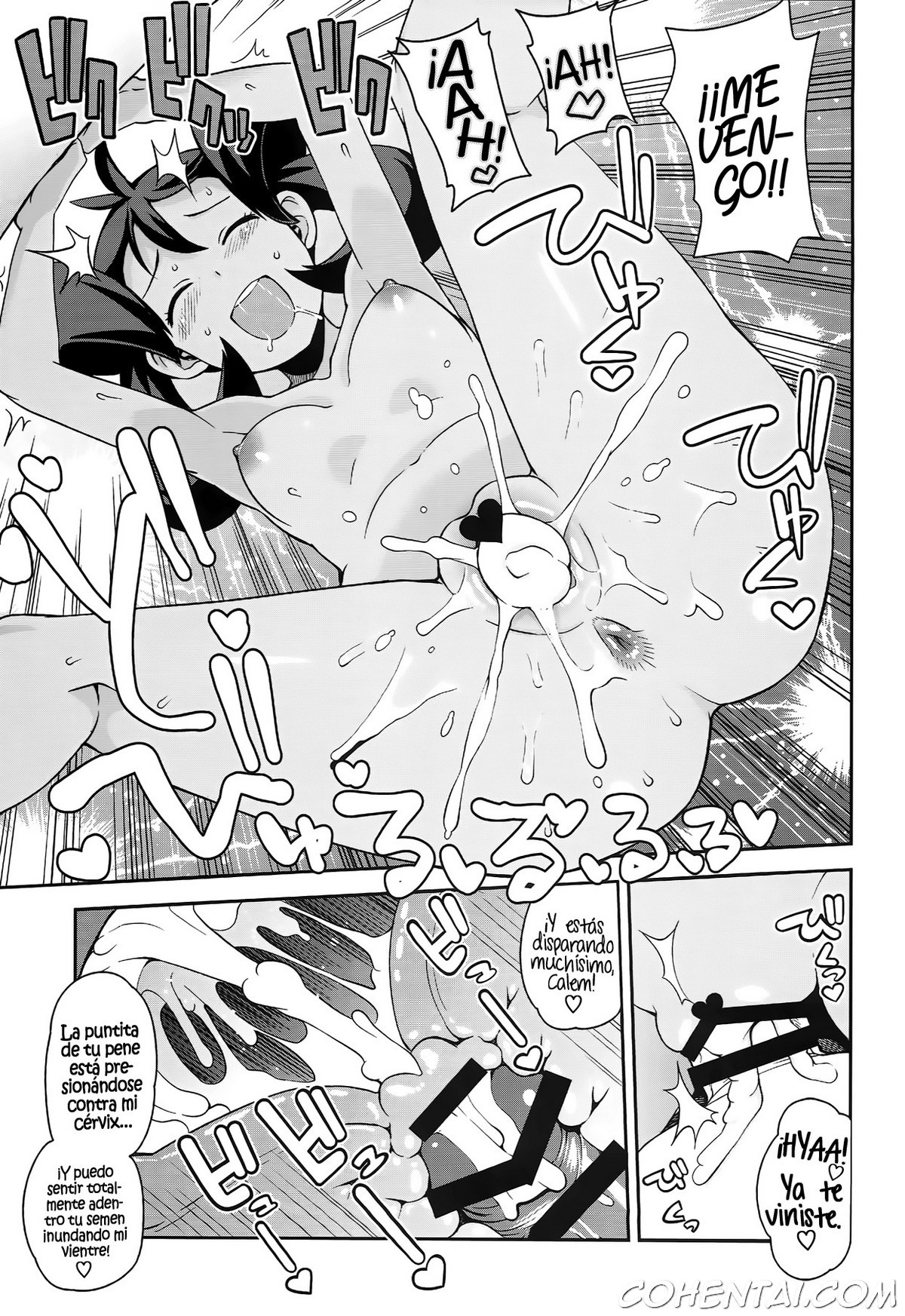 Chibikko Bitch XY 2 (Pokémon) xxx comics manga porno doujin hentai español sexo Calem Pokémon Shauna