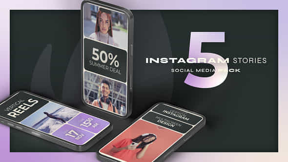 Instagram Reels Multiscreen Violet - VideoHive 50831365