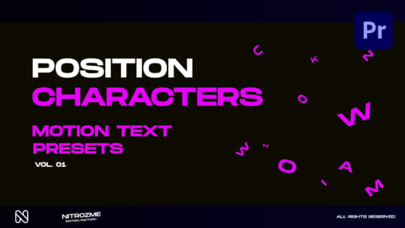 Characters Motion Text:Position - VideoHive 45890356