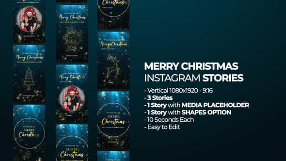 Merry Christmas Instagram Stories - VideoHive 49853956