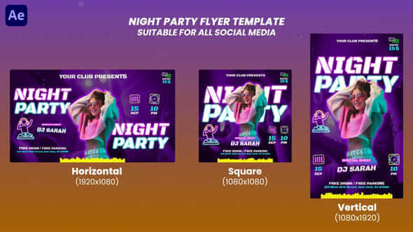 Night Party Flyer - VideoHive 58042547