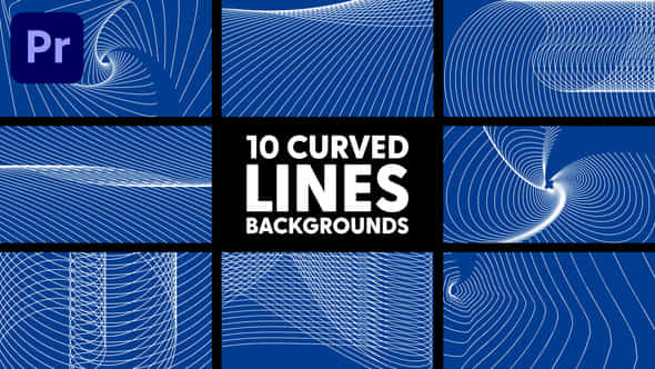 Curved Lines Backgrounds - VideoHive 50474291