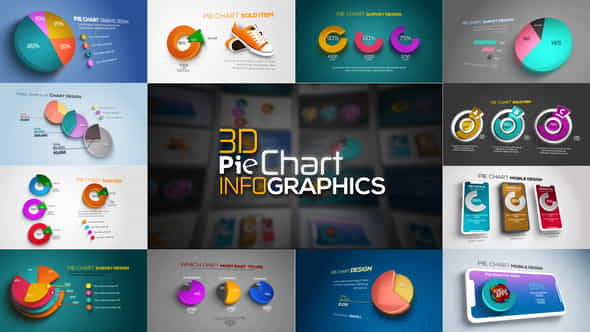 3D Pie Chart Infographics - VideoHive 24079113