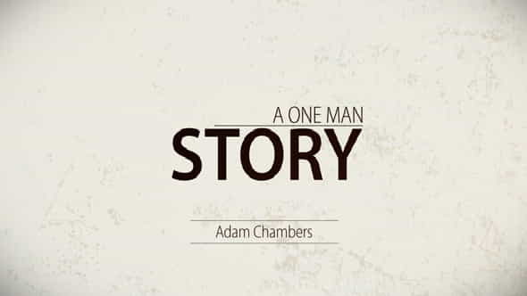 A One Man Story - VideoHive 12801388