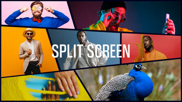 Stylish Split Screen Intro Opener Multiscreen Slideshow Photo Gallery - VideoHive 50181386