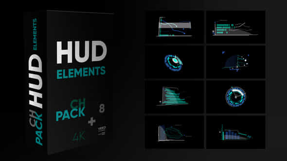 HUD Elements 4K - VideoHive 36170359