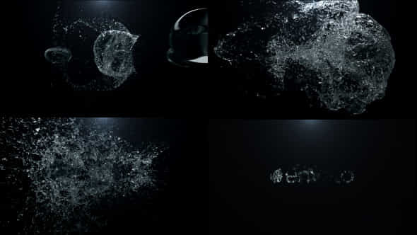 Water Blast Logo Intro - VideoHive 17308596