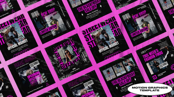 Grunge Urban Hypebeast Posts Mogrt - VideoHive 49456787