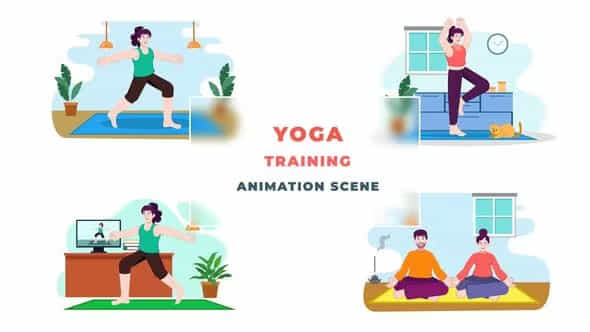 Yoga Training Character - VideoHive 39652325
