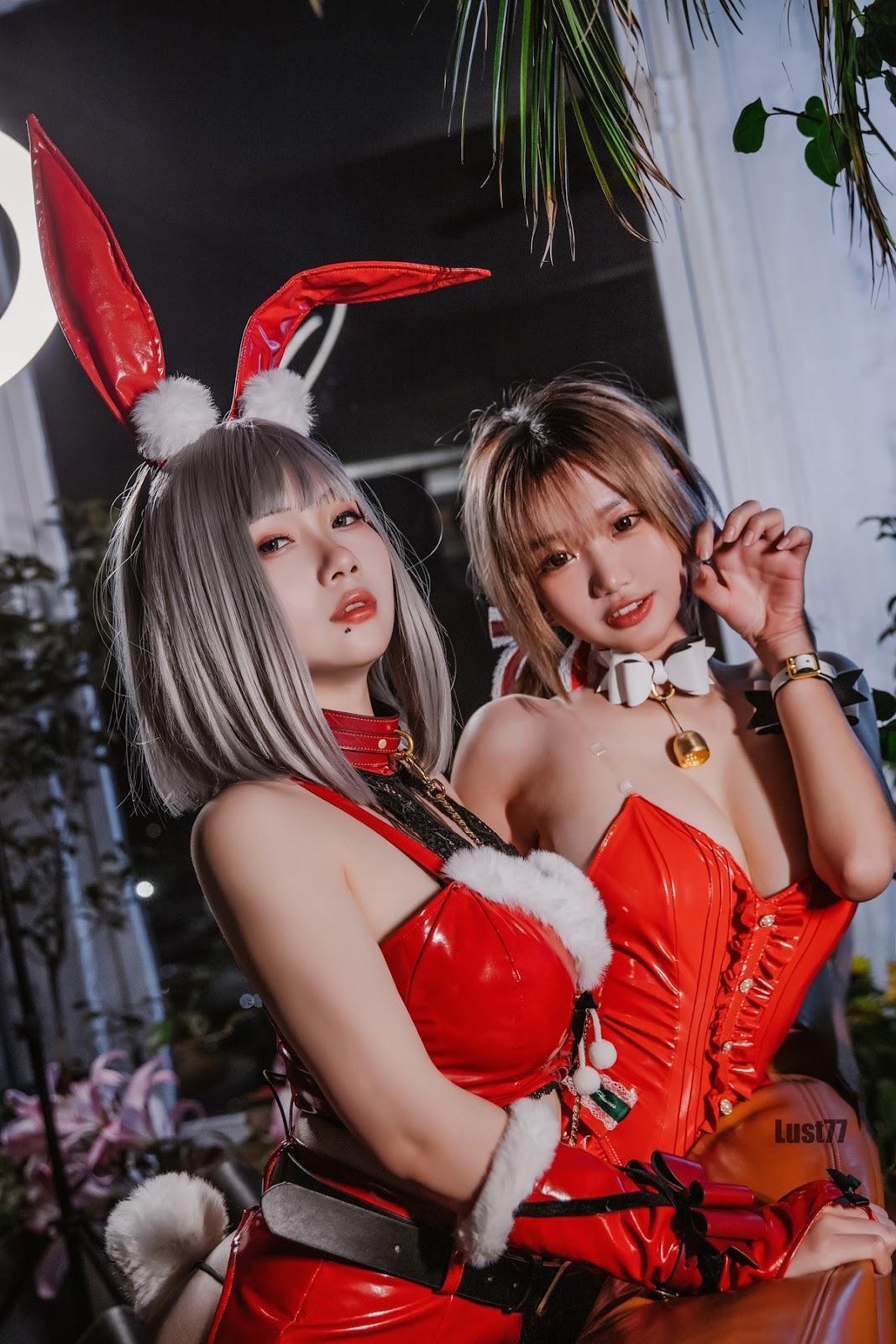 Cosplay 柒柒要乖哦 圣诞双兔(20)