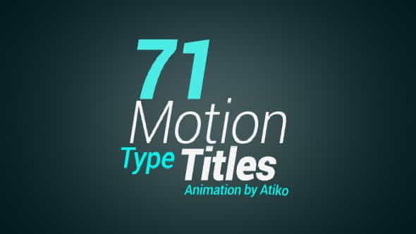 Motion Type Title Animations - VideoHive 9478608
