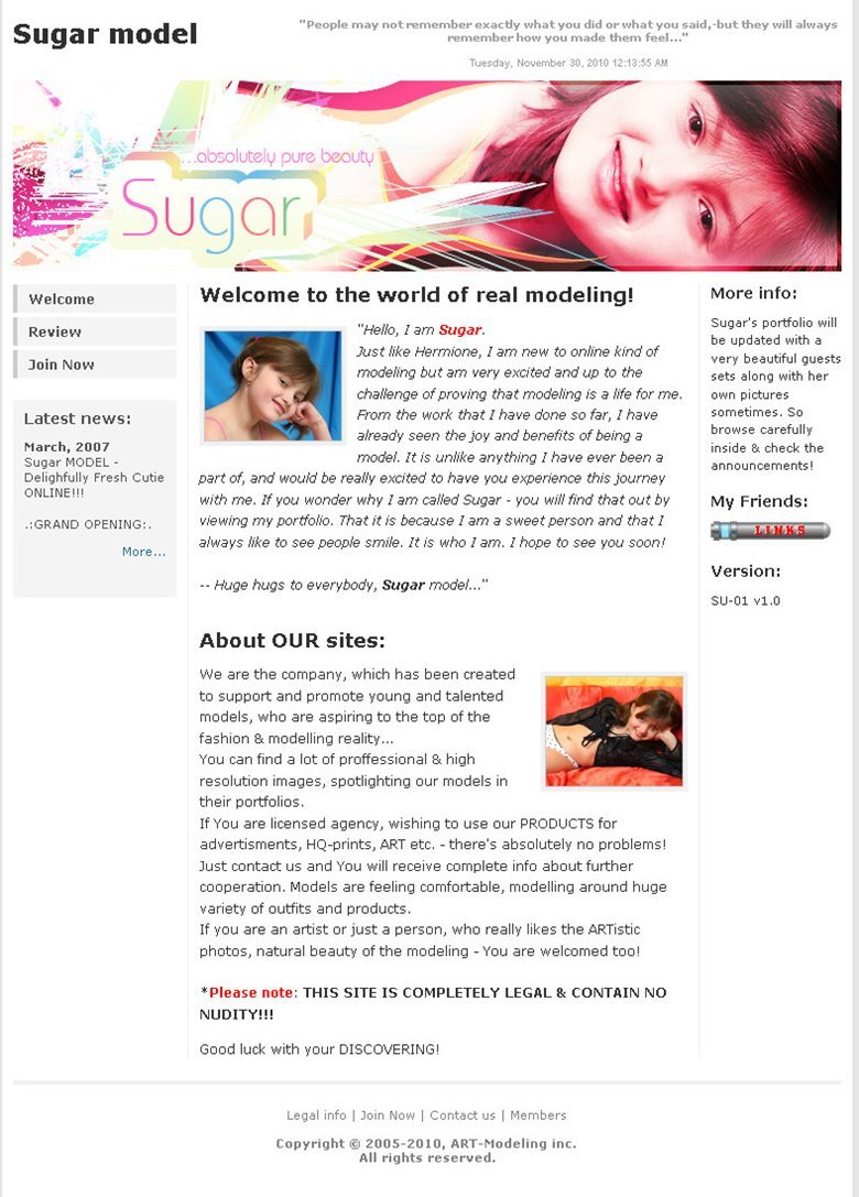 Art Modeling – Sugar Model (sets 01-288)