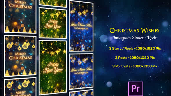 Christmas Wishes Instagram Stories Premiere Pro - VideoHive 49640308