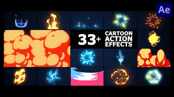 Cartoon Action Effects - VideoHive 43588263