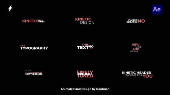 Kinetic Text Titles - VideoHive 43992879