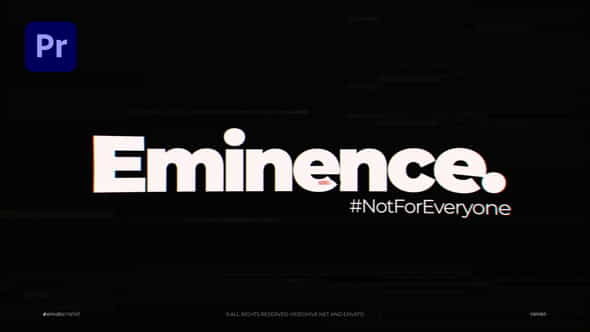 Eminence | Glitch Logo for - VideoHive 33477676