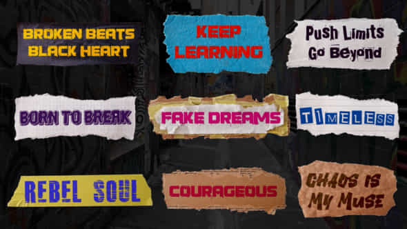 Ripped Paper Tape Titles Vol2 - VideoHive 57265461