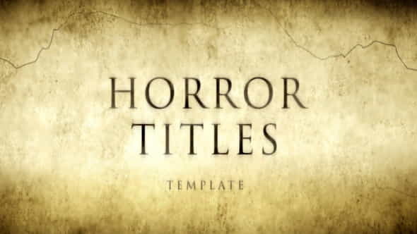 Horror Movie Titles - VideoHive 7586081