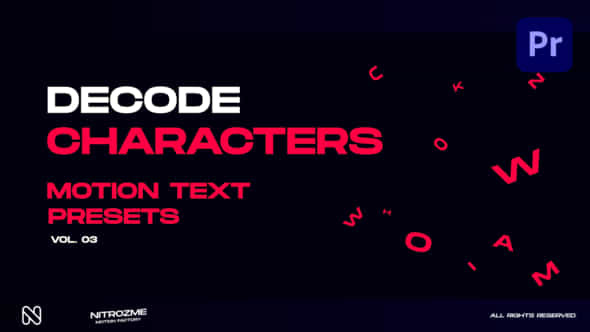 Characters Motion Text - VideoHive 45890203