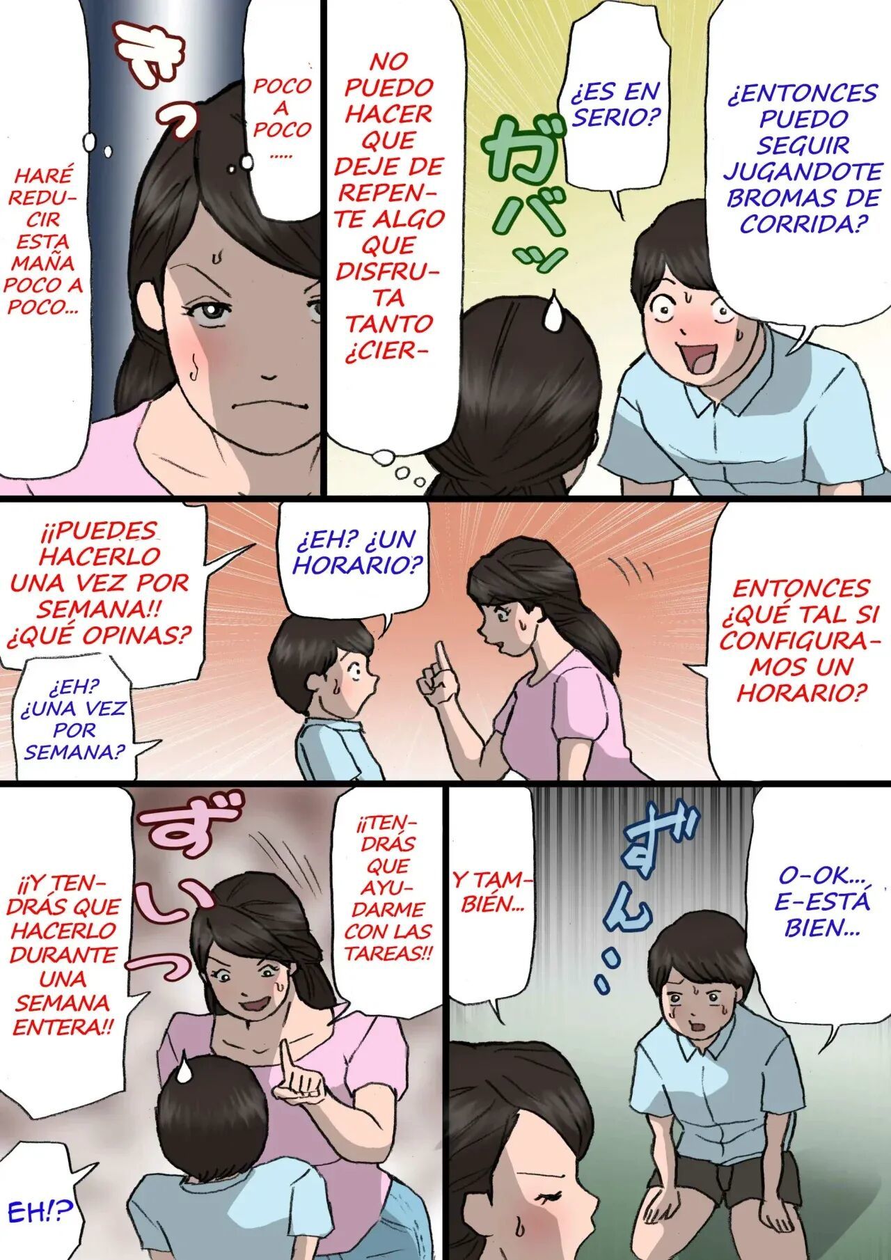 [Shiki Hanana] Okaa-san wa Itazura Musuko o Okorenai [Spanish] [Xavit0_0]