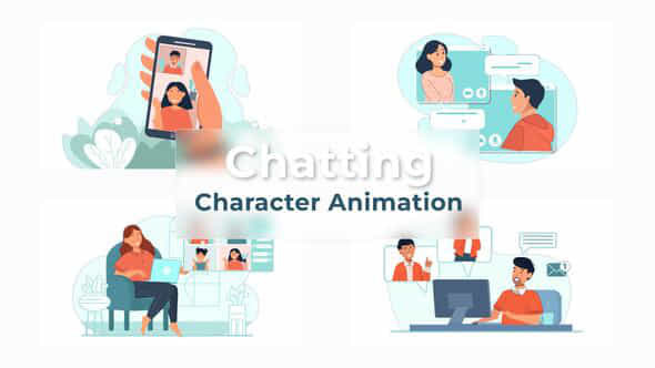 Online Chatting Character - VideoHive 39673093