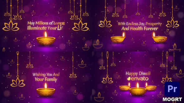 Diwali Greetings Titles - VideoHive 40286275
