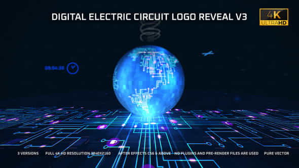 Digital Electric Circuit - VideoHive 45378656