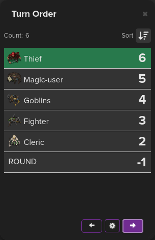 Turn Order Sorting