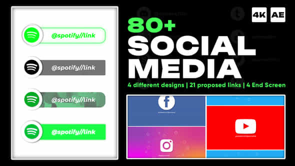 Social Media Buttons - VideoHive 44762368