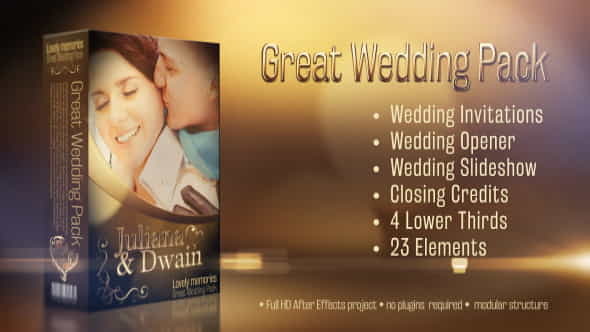 Wedding Pack - Lovely Memories - VideoHive 10243701