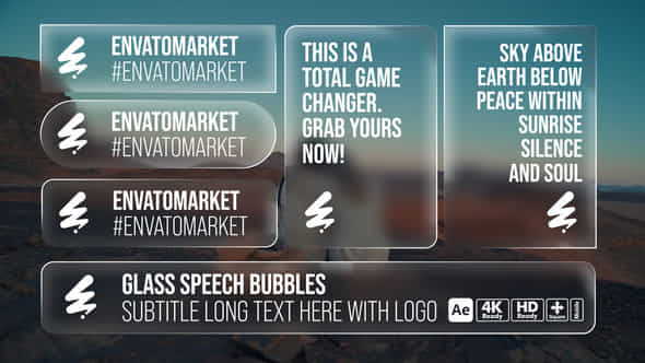 Glass Speech Bubbles - VideoHive 58623178