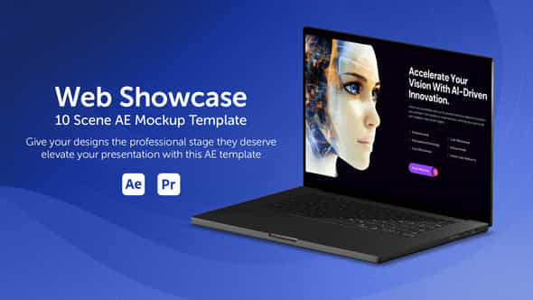 Web Showcase 10 Scene Ae Mockup Template - VideoHive 58655310