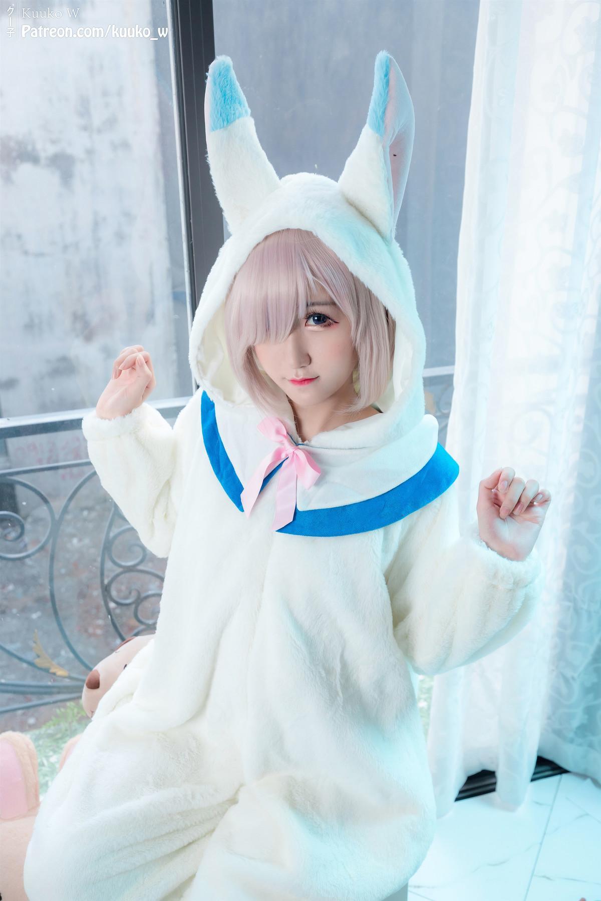 Cosplay KuukoW クー子 Mashu Kyrielight Kigurumi Pajama(2)