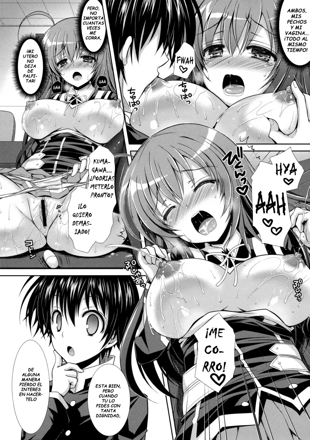 Medaka chan Sakunyuu 5 Kumagawa kun molesta a Medaka chan con un Vibrador - 11