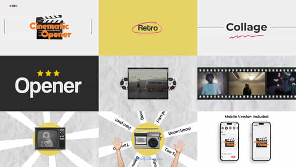 Cinema Collage Opener - VideoHive 47625764