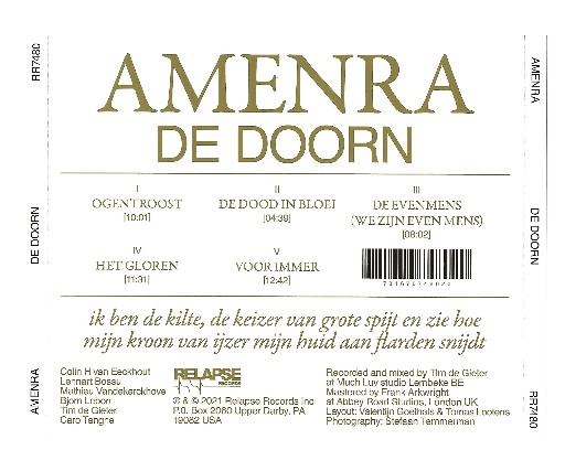 Amenra-De Doorn-NL-CD-FLAC-2021-GRAVEWISH