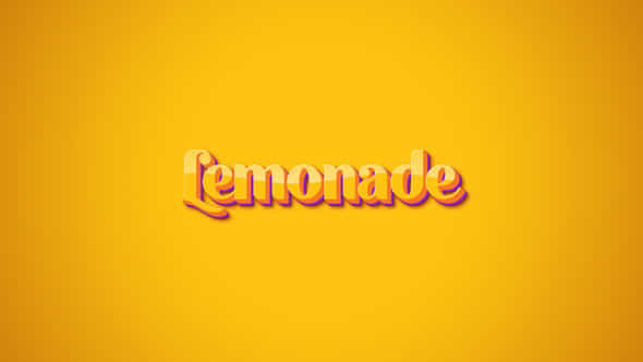 Lemonade Typography - VideoHive 47548107