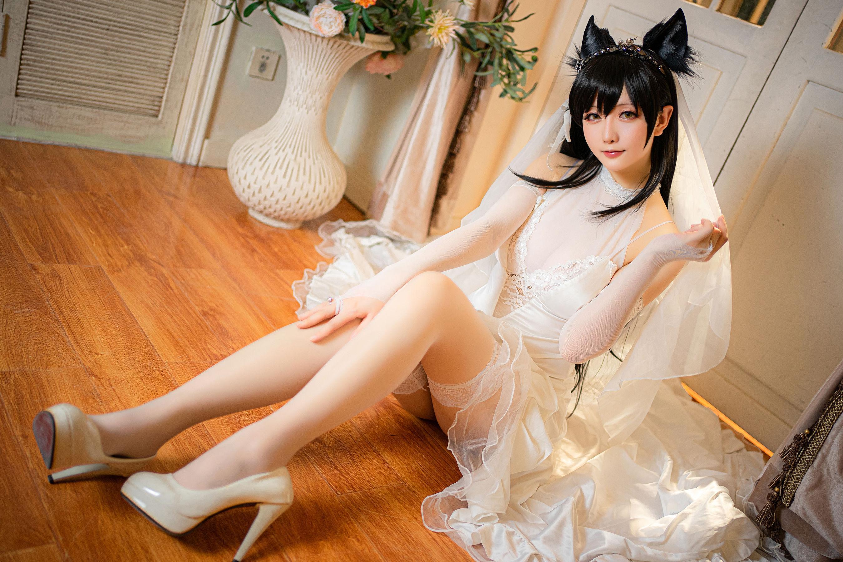 [Cosplay] 星之迟迟 – 爱宕婚纱 写真套图(16)