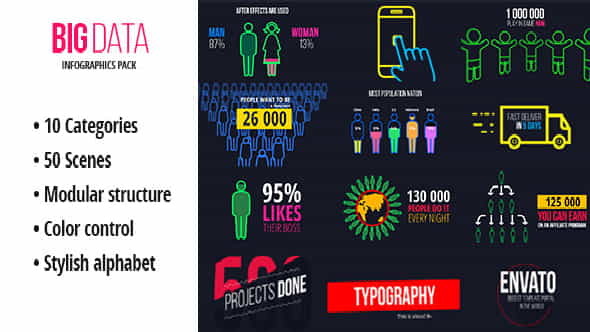 BigData - Ultimate Infographics Pack - VideoHive 13604124