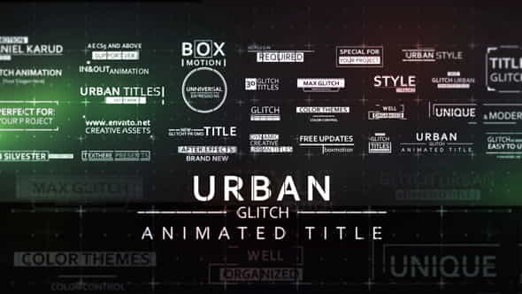 30 Fast Glitch Urban Titles - VideoHive 19581745